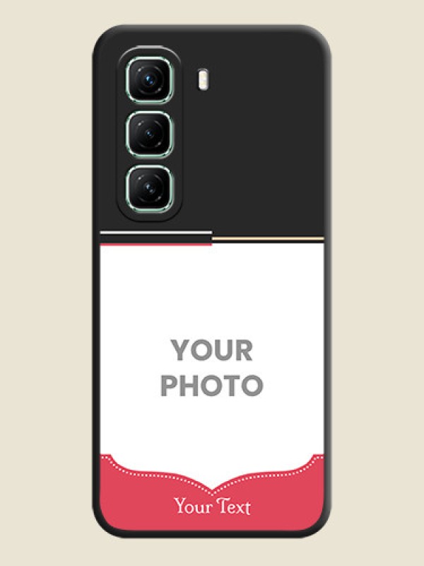 Custom Classic Plain Design with Name On Space Black Custom Soft Matte Mobile Back Cover - Infinix Hot 50 5G - alternate view