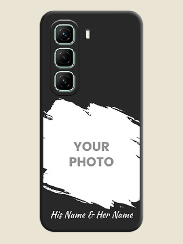 Custom Grunge Brush Strokes on Photo On Space Black Custom Soft Matte Mobile Back Cover - Infinix Hot 50 5G - alternate view