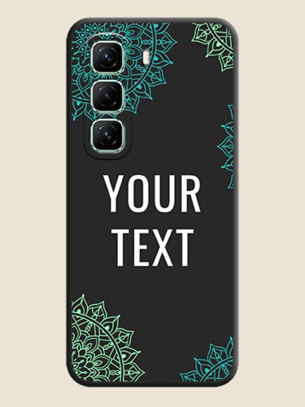 Custom Your Name with Floral Design On Space Black Custom Soft Matte Mobile Back Cover - Infinix Hot 50 5G - alternate view