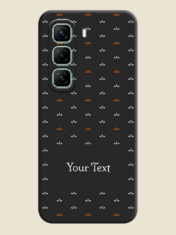 Custom Simple Pattern With Custom Text On Space Black Custom Soft Matte Mobile Back Cover - Infinix Hot 50 5G - alternate view