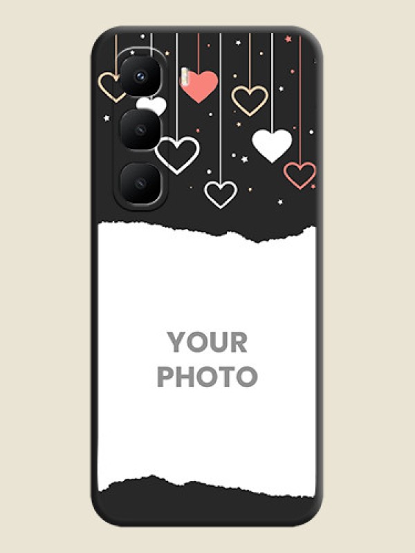 Custom Love Hangings with Splash Wave Picture On Space Black Custom Soft Matte Mobile Back Cover - Infinix Hot 60 5G - alternate view