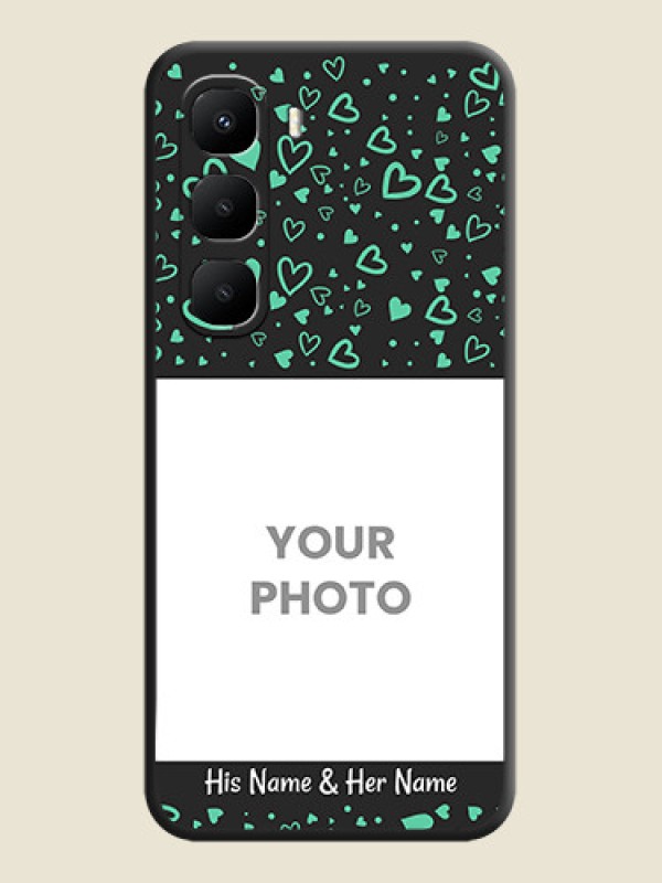 Custom Sea Green Indefinite Love Pattern on Photo On Space Black Custom Soft Matte Mobile Back Cover - Infinix Hot 60 5G - alternate view