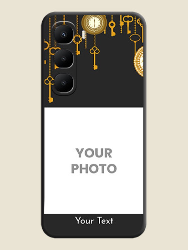 Custom Decorative Design with Text On Space Black Custom Soft Matte Mobile Back Cover - Infinix Hot 60 5G - alternate view