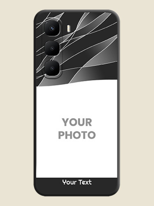 Custom Mixed Wave Lines on Photo On Space Black Custom Soft Matte Mobile Back Cover - Infinix Hot 60 5G - alternate view