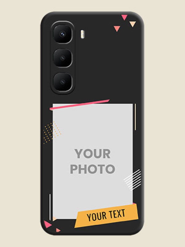 Custom Photo Frame with Triangle Small Dots on Photo On Space Black Custom Soft Matte Mobile Back Cover - Infinix Hot 60 5G - alternate view
