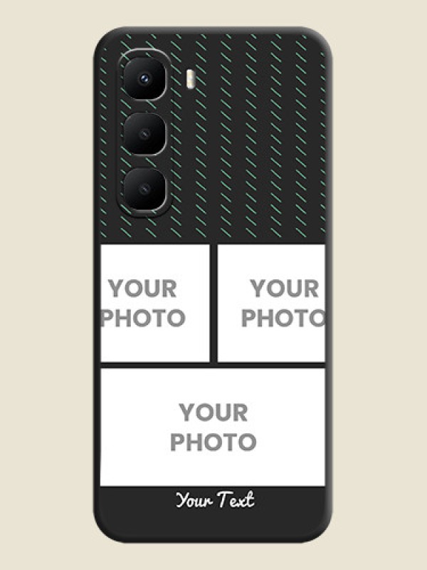 Custom Cross Dotted Pattern with 2 Image Holder On Space Black Custom Soft Matte Mobile Back Cover - Infinix Hot 60 5G - alternate view