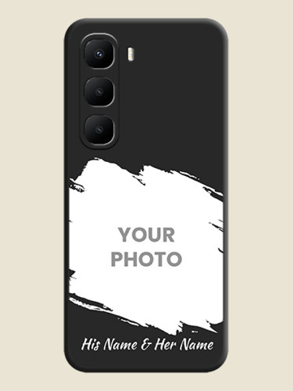 Custom Grunge Brush Strokes on Photo On Space Black Custom Soft Matte Mobile Back Cover - Infinix Hot 60 5G - alternate view