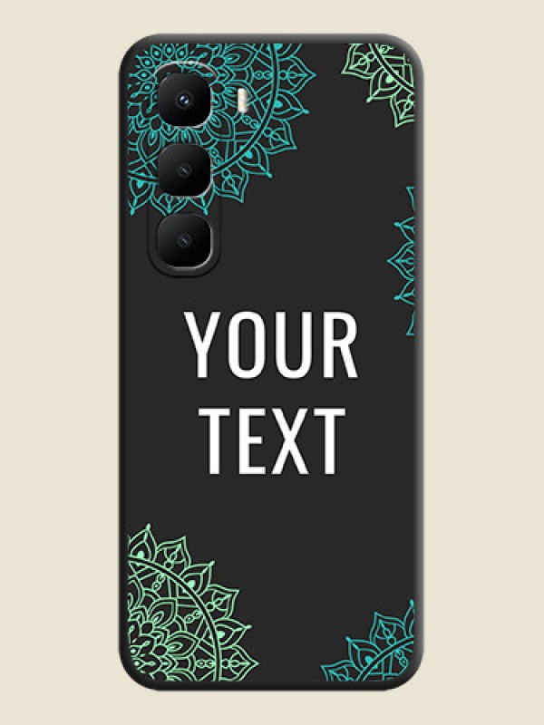 Custom Your Name with Floral Design On Space Black Custom Soft Matte Mobile Back Cover - Infinix Hot 60 5G - alternate view