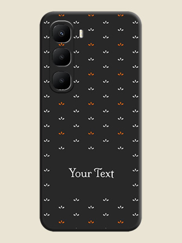 Custom Simple Pattern With Custom Text On Space Black Custom Soft Matte Mobile Back Cover - Infinix Hot 60 5G - alternate view