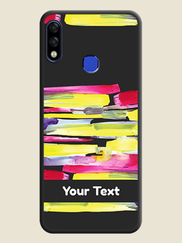 Custom Brush Coloured on Space Black Personalized Soft Matte Phone Covers - Infinix Hot 7 Pro - alternate view
