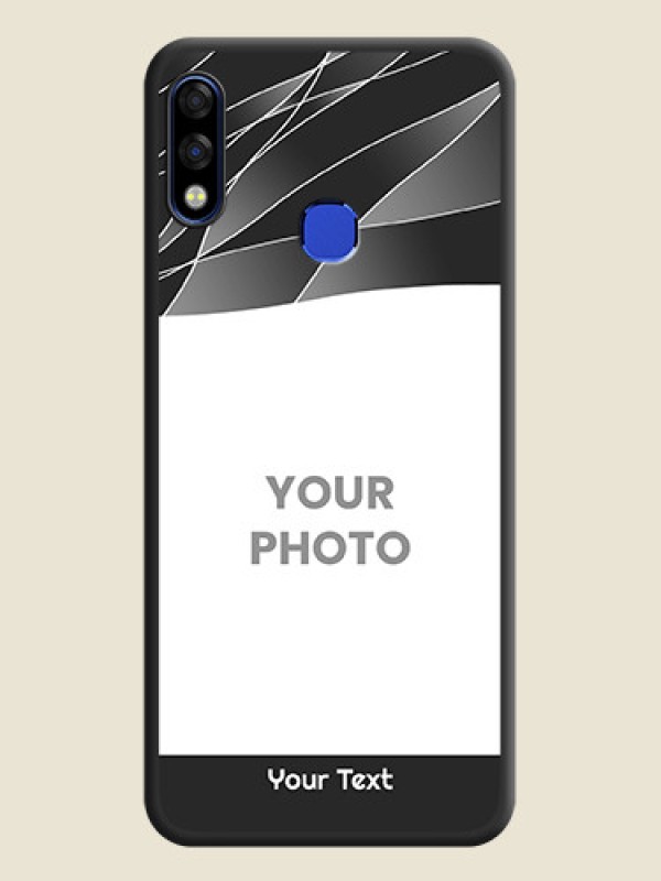 Custom Mixed Wave Lines on Photo on Space Black Soft Matte Mobile Cover - Infinix Hot 7 Pro - alternate view