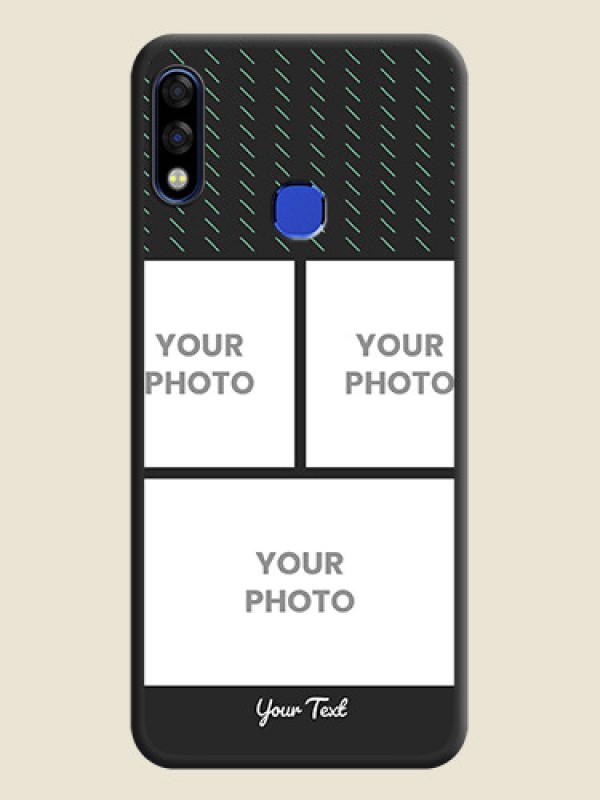 Custom Cross Dotted Pattern with 2 Image Holder  on Personalised Space Black Soft Matte Cases - Infinix Hot 7 Pro - alternate view
