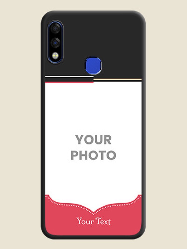 Custom Classic Plain Design with Name on Photo on Space Black Soft Matte Phone Cover - Infinix Hot 7 Pro - alternate view