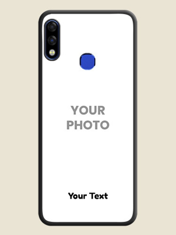 Custom Full Single Pic Upload With Text On Space Black Personalized Soft Matte Phone Covers -Infinix Hot 7 Pro - alternate view