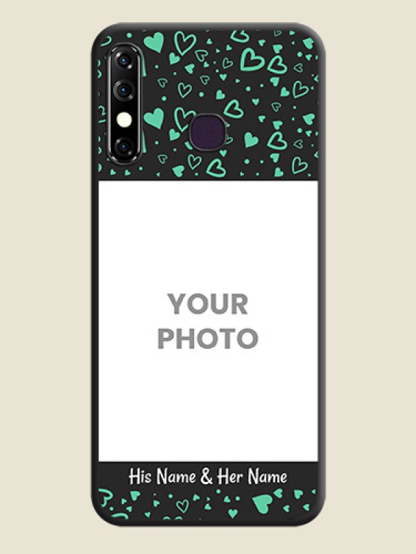Custom Sea Green Indefinite Love Pattern - Photo on Space Black Soft Matte Mobile Cover - Infinix Hot 8 - alternate view