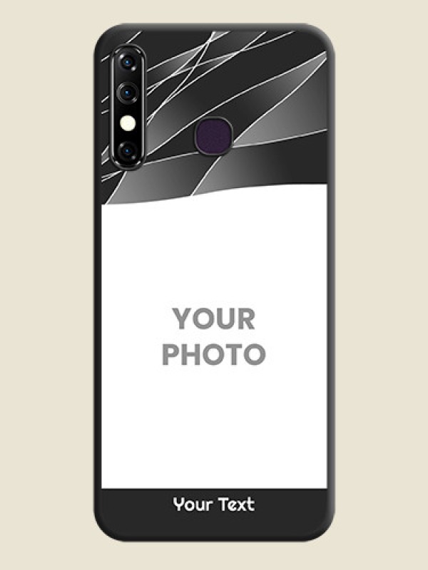 Custom Mixed Wave Lines - Photo on Space Black Soft Matte Mobile Cover - Infinix Hot 8 - alternate view