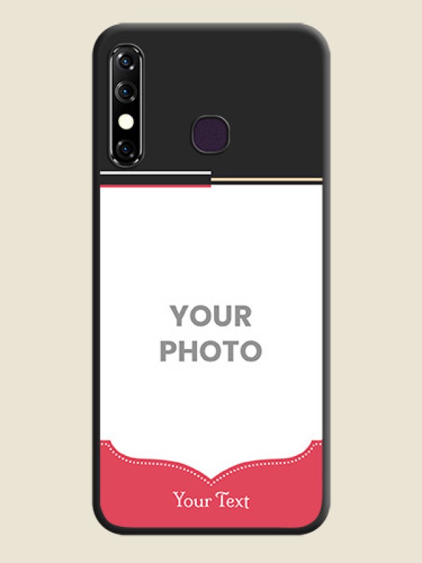 Custom Classic Plain Design with Name - Photo on Space Black Soft Matte Phone Cover - Infinix Hot 8 - alternate view
