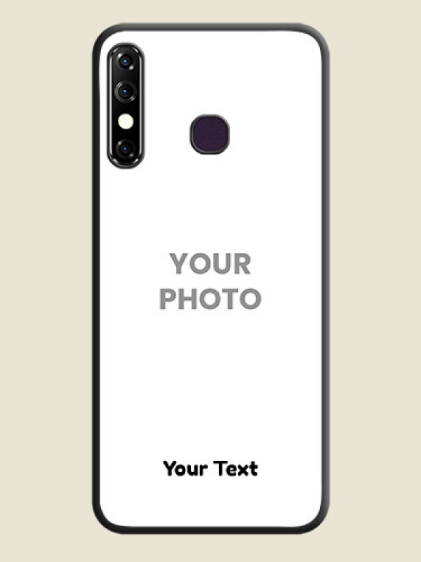 Custom Full Single Pic Upload With Text On Space Black Personalized Soft Matte Phone Covers - Infinix Hot 8 - alternate view