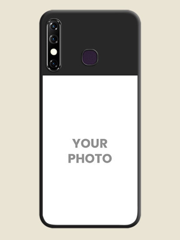 Custom Image Upload With Space Black Color On Custom Soft Matte Mobile Back Cover - Infinix Hot 8 - alternate view
