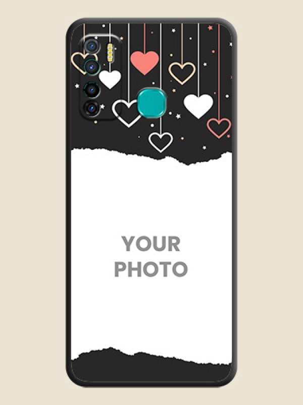 Custom Love Hangings with Splash Wave Picture on Space Black Custom Soft Matte Phone Back Cover - Infinix Hot 9 Pro - alternate view