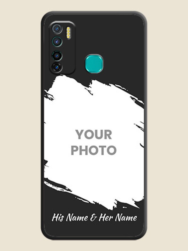 Custom Grunge Brush Strokes on Photo on Space Black Soft Matte Back Cover - Infinix Hot 9 Pro - alternate view