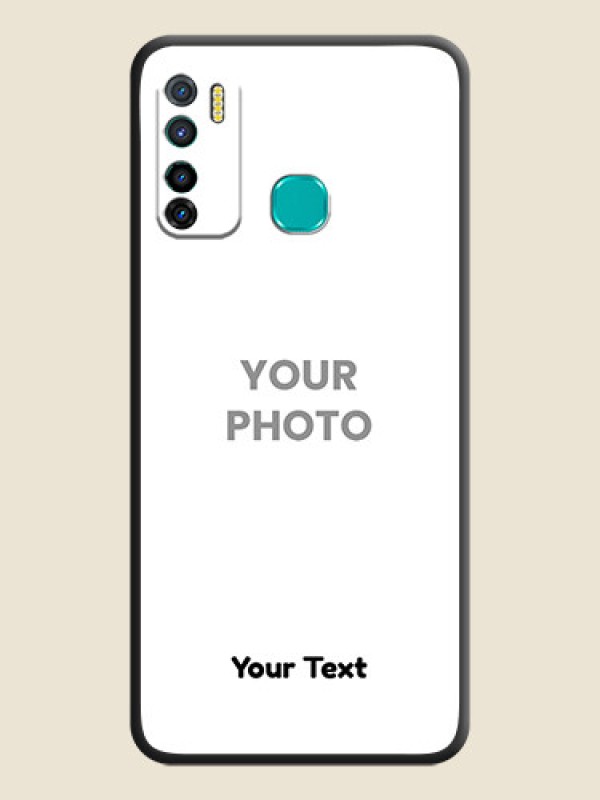 Custom Full Single Pic Upload With Text On Space Black Personalized Soft Matte Phone Covers -Infinix Hot 9 Pro - alternate view