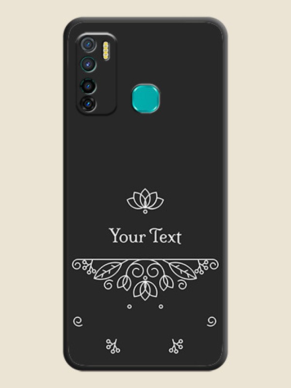 Custom Lotus Garden Custom Text On Space Black Personalized Soft Matte Phone Covers -Infinix Hot 9 Pro - alternate view
