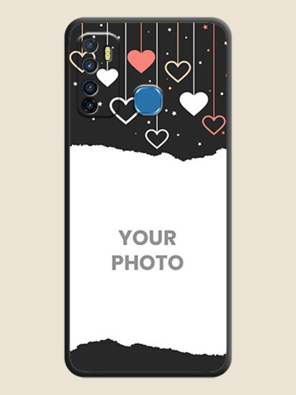 Custom Love Hangings with Splash Wave Picture on Space Black Custom Soft Matte Phone Back Cover - Infinix Hot 9 - alternate view