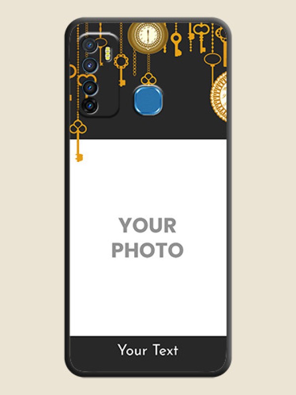 Custom Decorative Design with Text on Space Black Custom Soft Matte Back Cover - Infinix Hot 9 - alternate view