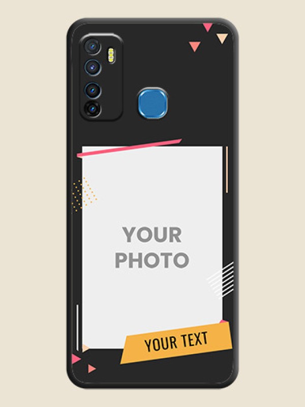 Custom Photo Frame with Triangle Small Dots on Photo on Space Black Soft Matte Back Cover - Infinix Hot 9 - alternate view