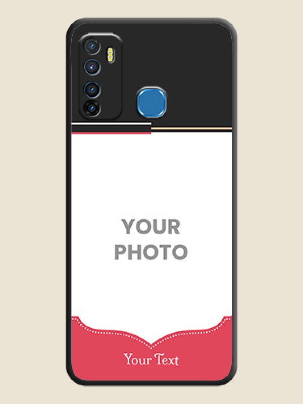 Custom Classic Plain Design with Name on Photo on Space Black Soft Matte Phone Cover - Infinix Hot 9 - alternate view