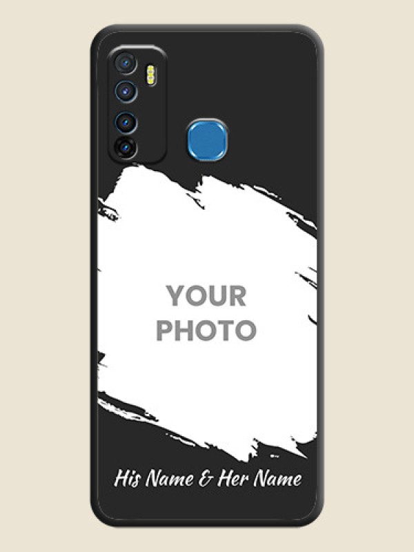 Custom Grunge Brush Strokes on Photo on Space Black Soft Matte Back Cover - Infinix Hot 9 - alternate view