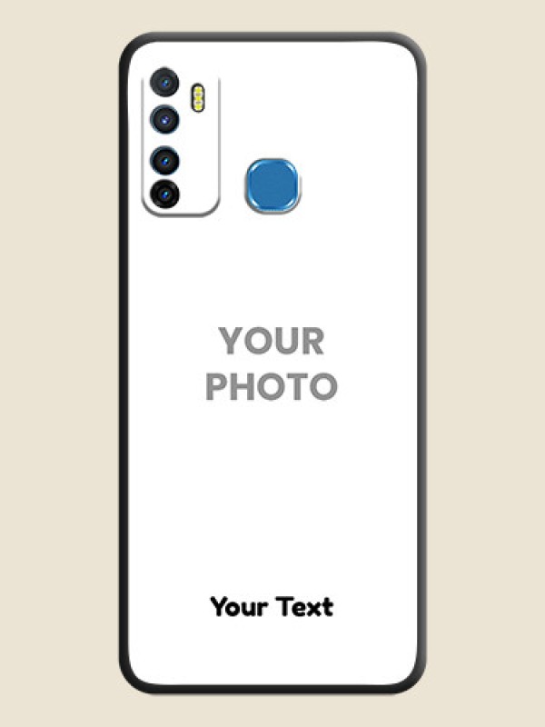 Custom Full Single Pic Upload With Text On Space Black Personalized Soft Matte Phone Covers -Infinix Hot 9 - alternate view