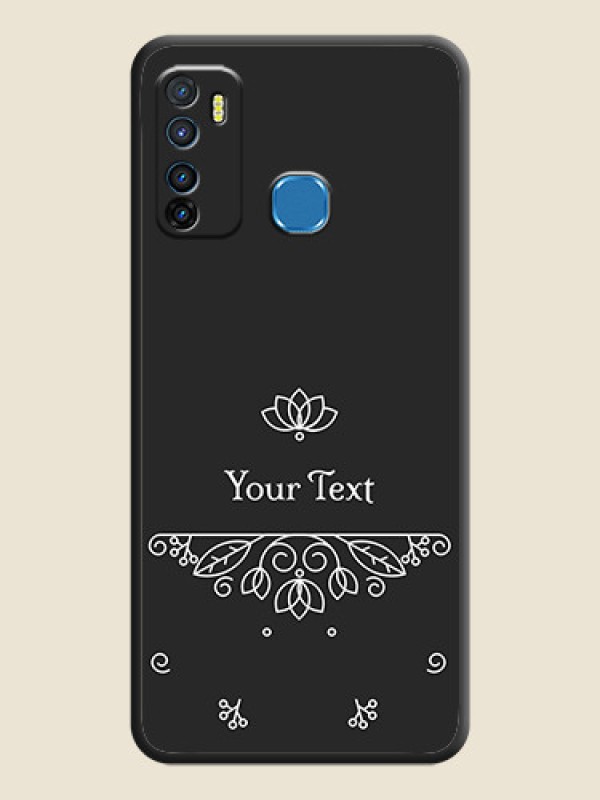 Custom Lotus Garden Custom Text On Space Black Personalized Soft Matte Phone Covers -Infinix Hot 9 - alternate view