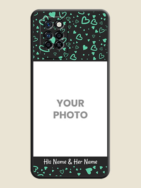 Custom Sea Green Indefinite Love Pattern on Photo on Space Black Soft Matte Mobile Cover - Infinix Note 10 Pro - alternate view