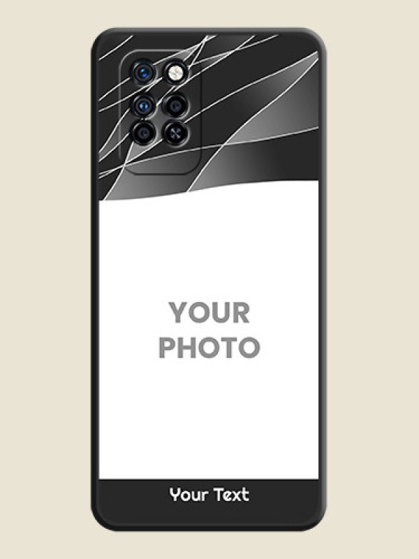 Custom Mixed Wave Lines on Photo on Space Black Soft Matte Mobile Cover - Infinix Note 10 Pro - alternate view