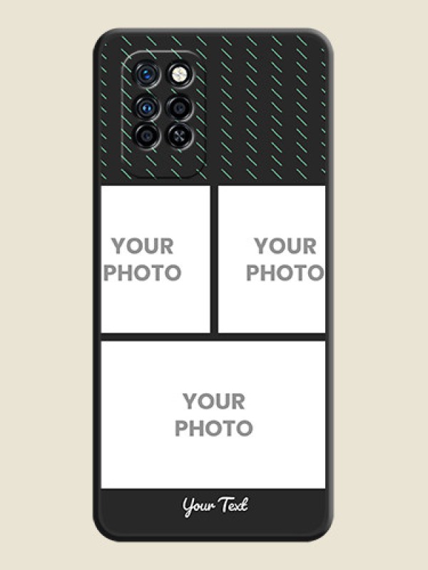 Custom Cross Dotted Pattern with 2 Image Holder  on Personalised Space Black Soft Matte Cases - Infinix Note 10 Pro - alternate view