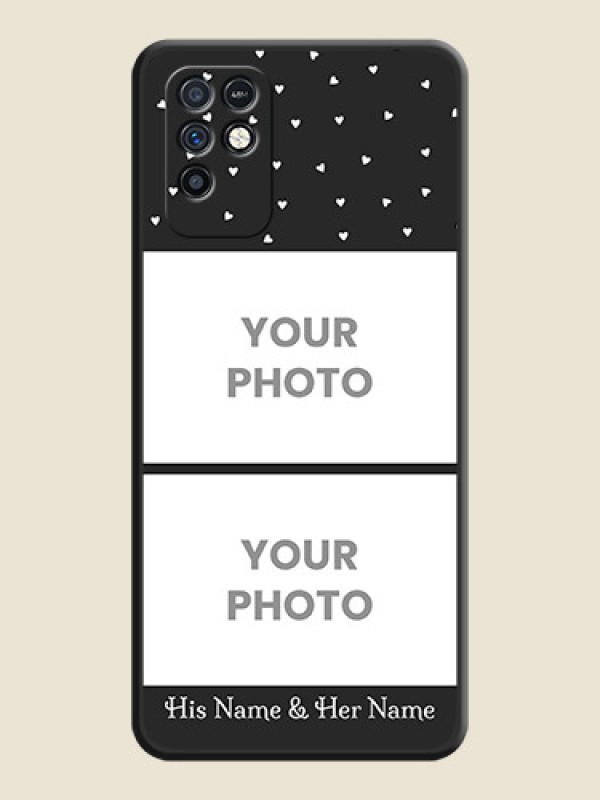 Custom Miniature Love Symbols with Name on Space Black Custom Soft Matte Back Cover - Infinix Note 10 - alternate view