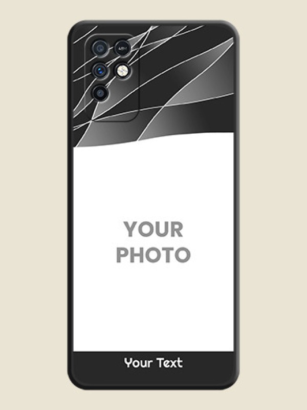 Custom Mixed Wave Lines on Photo on Space Black Soft Matte Mobile Cover - Infinix Note 10 - alternate view
