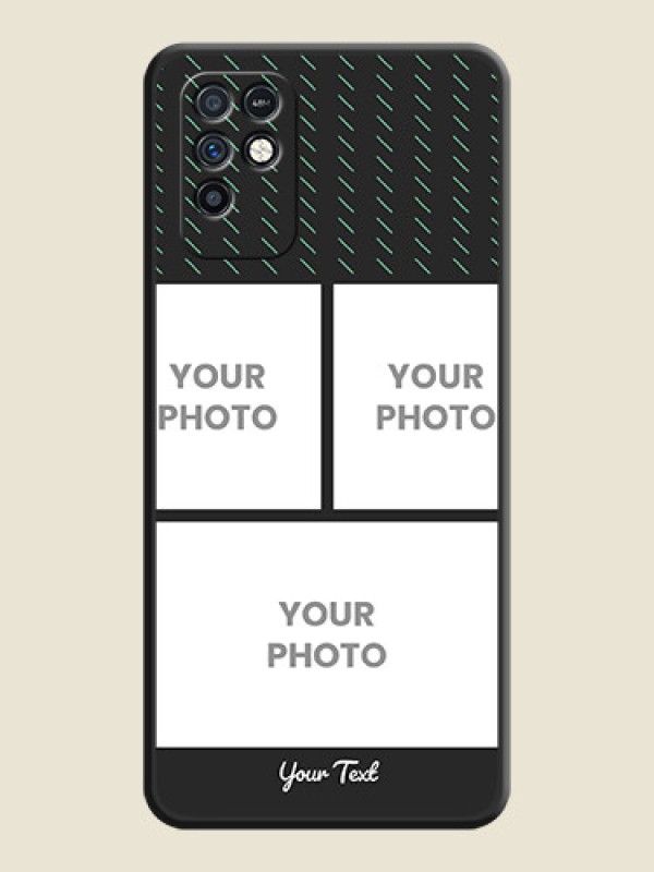 Custom Cross Dotted Pattern with 2 Image Holder  on Personalised Space Black Soft Matte Cases - Infinix Note 10 - alternate view