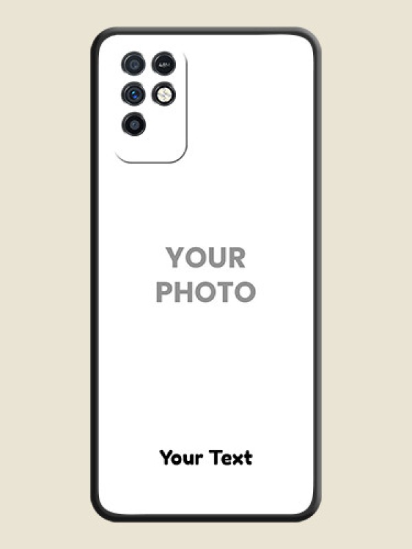 Custom Full Single Pic Upload With Text On Space Black Personalized Soft Matte Phone Covers -Infinix Note 10 - alternate view