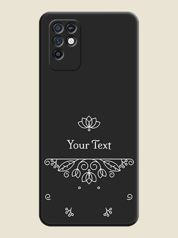 Custom Lotus Garden Custom Text On Space Black Personalized Soft Matte Phone Covers -Infinix Note 10 - alternate view