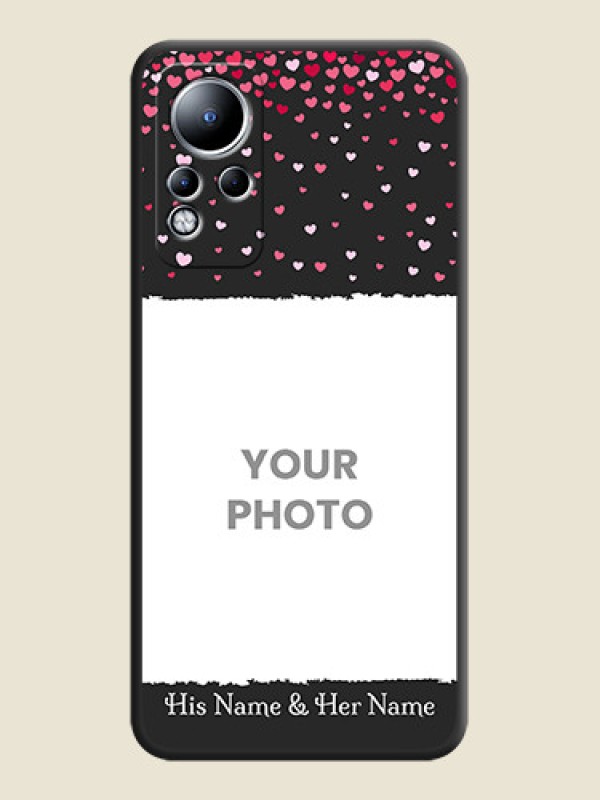 Custom Fall in Love with Your Partner on Photo on Space Black Soft Matte Phone Cover - Infinix Note 11 - alternate view