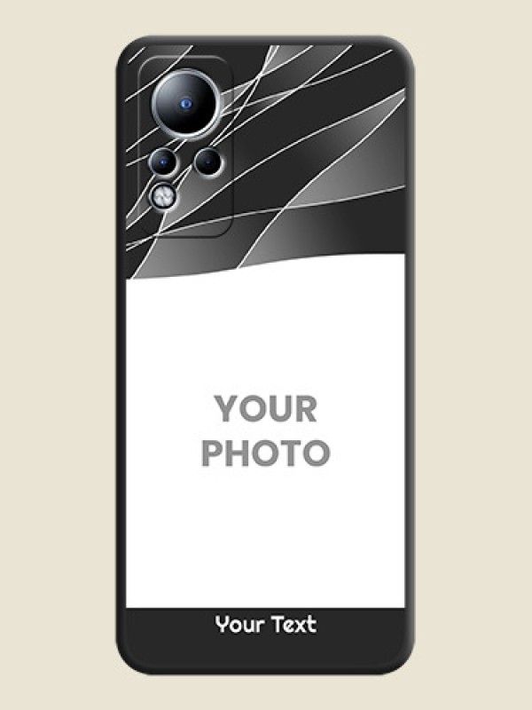 Custom Mixed Wave Lines on Photo on Space Black Soft Matte Mobile Cover - Infinix Note 11 - alternate view