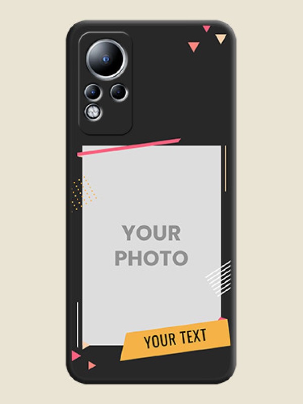 Custom Photo Frame with Triangle Small Dots on Photo on Space Black Soft Matte Back Cover - Infinix Note 11 - alternate view