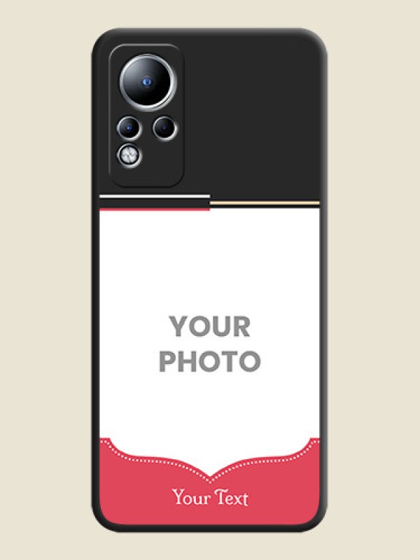 Custom Classic Plain Design with Name on Photo on Space Black Soft Matte Phone Cover - Infinix Note 11 - alternate view