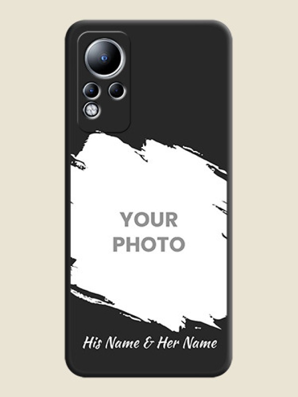 Custom Grunge Brush Strokes on Photo on Space Black Soft Matte Back Cover - Infinix Note 11 - alternate view