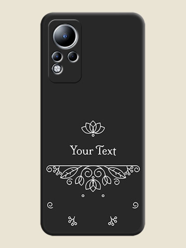 Custom Lotus Garden Custom Text On Space Black Personalized Soft Matte Phone Covers -Infinix Note 11 - alternate view