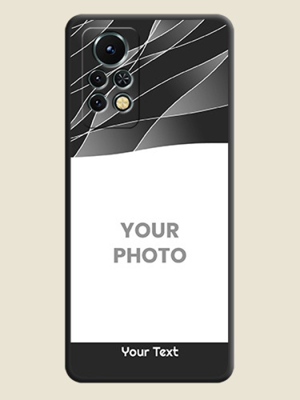 Custom Mixed Wave Lines on Photo on Space Black Soft Matte Mobile Cover - Infinix Note 11s - alternate view
