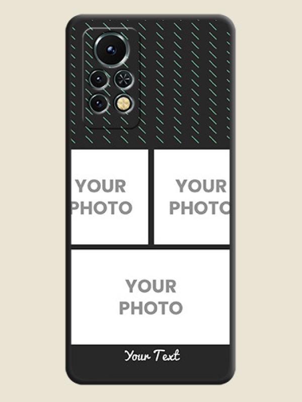 Custom Cross Dotted Pattern with 2 Image Holder on Personalised Space Black Soft Matte Cases - Infinix Note 11s - alternate view
